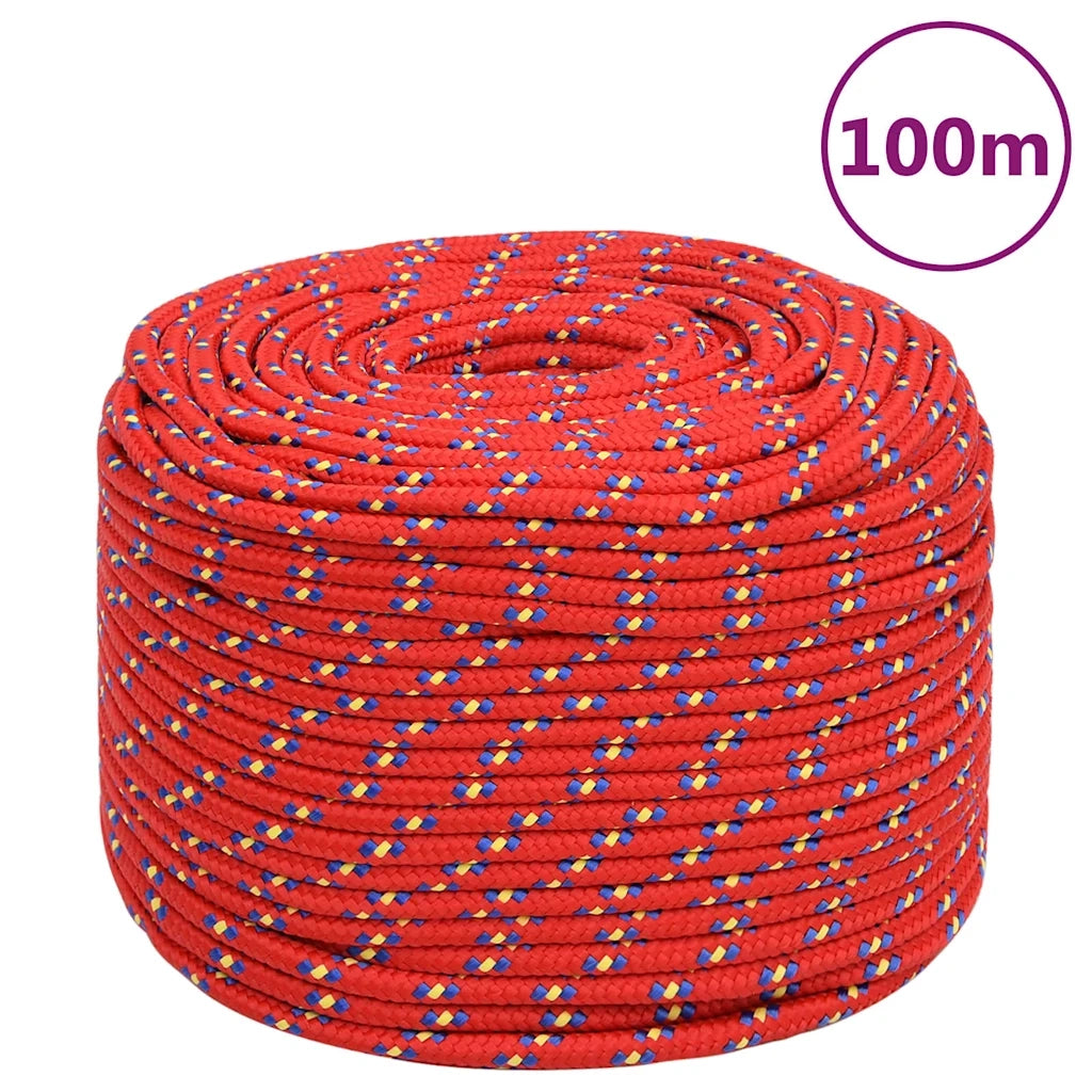 Corda per barca Rossa 10 mm 100 m in Polipropilene 152402