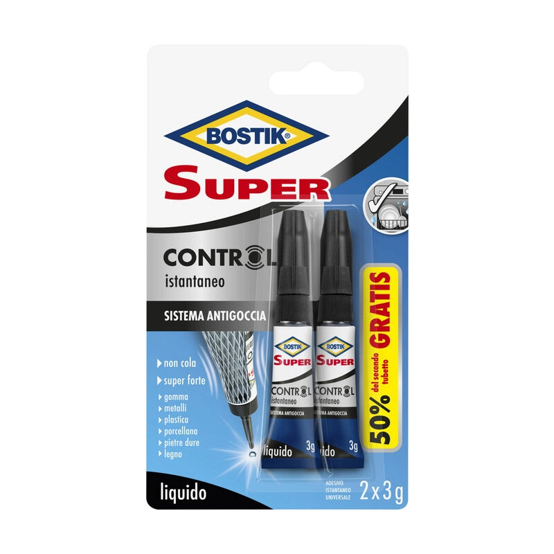 BOSTIK SUPER CONTROL ISTANTANEO 2X3 G BLISTER- 24,0 pz