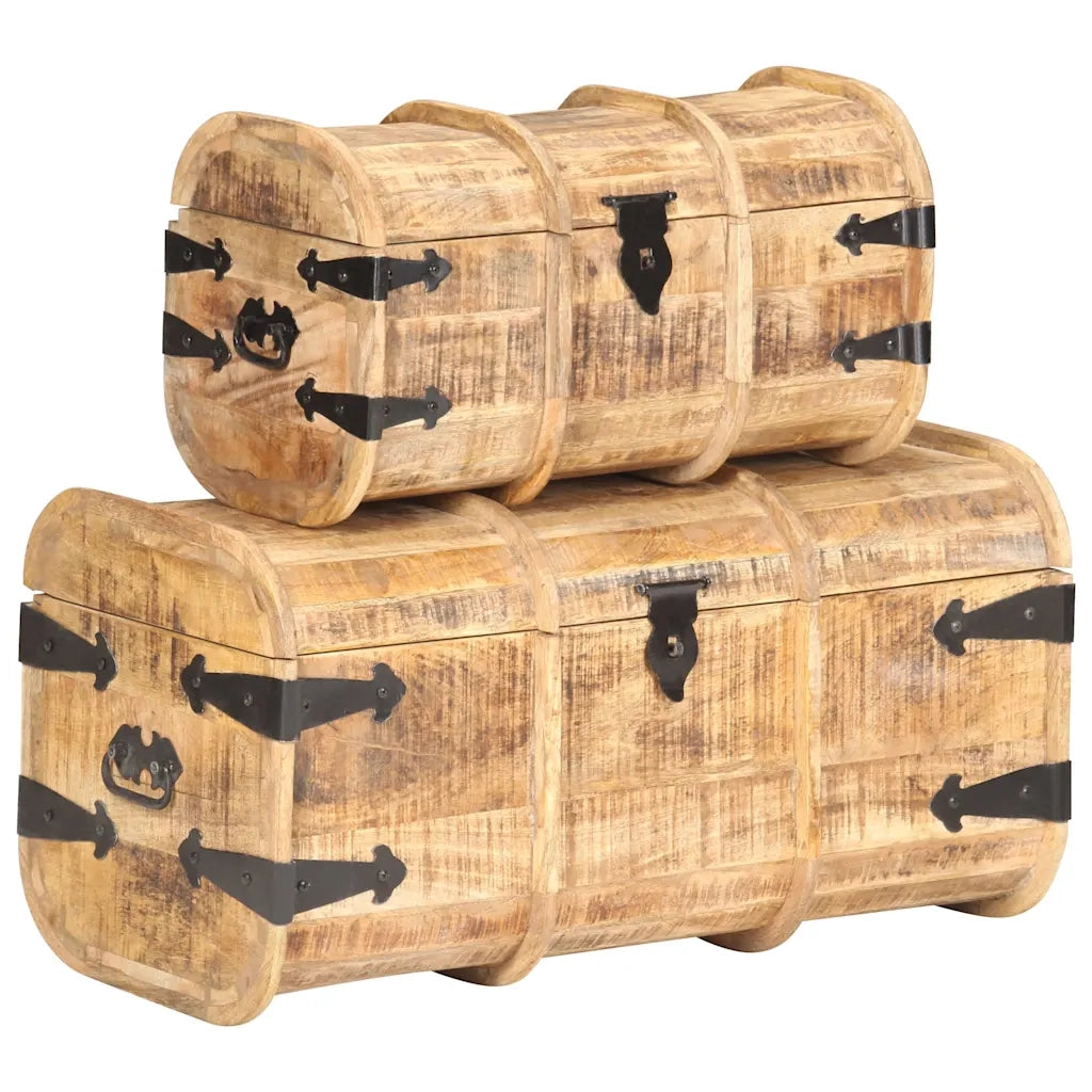 Bauli 2 pz in Legno Massello di Mango 320374