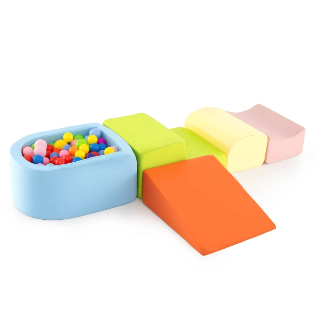 Set di 5 blocchi di schiuma di blocchi giganti con piscina di palline, Grandi blocchi per giocare palline non incluse Colorato