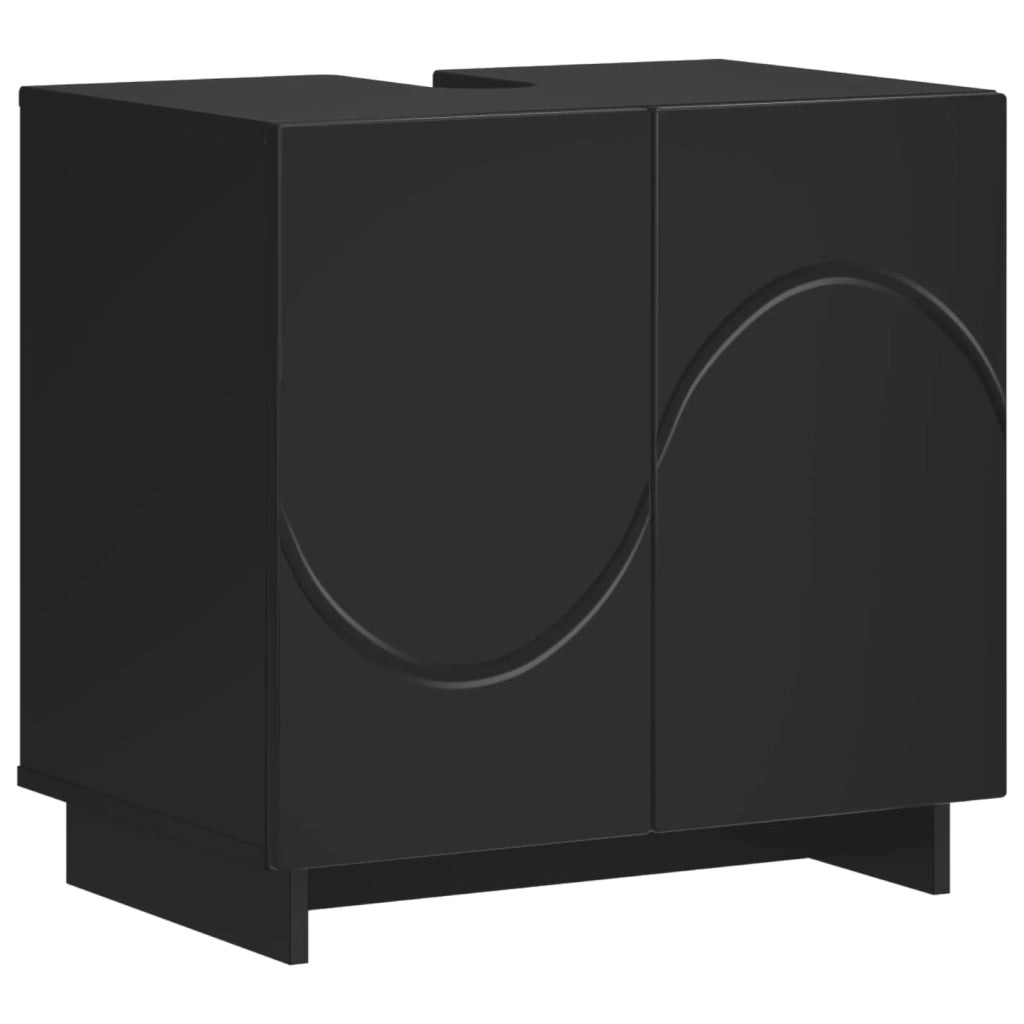 Set mobili da bagno 3 pz Nero Legno ingegnerizzato 3433047