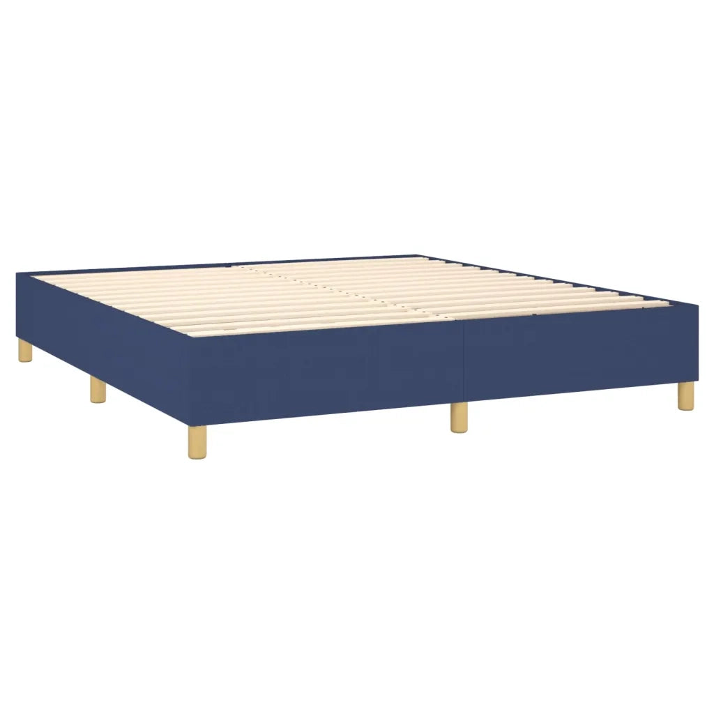 Letto a Molle con Materasso e LED Blu 180x200 cm in Tessuto 3138979