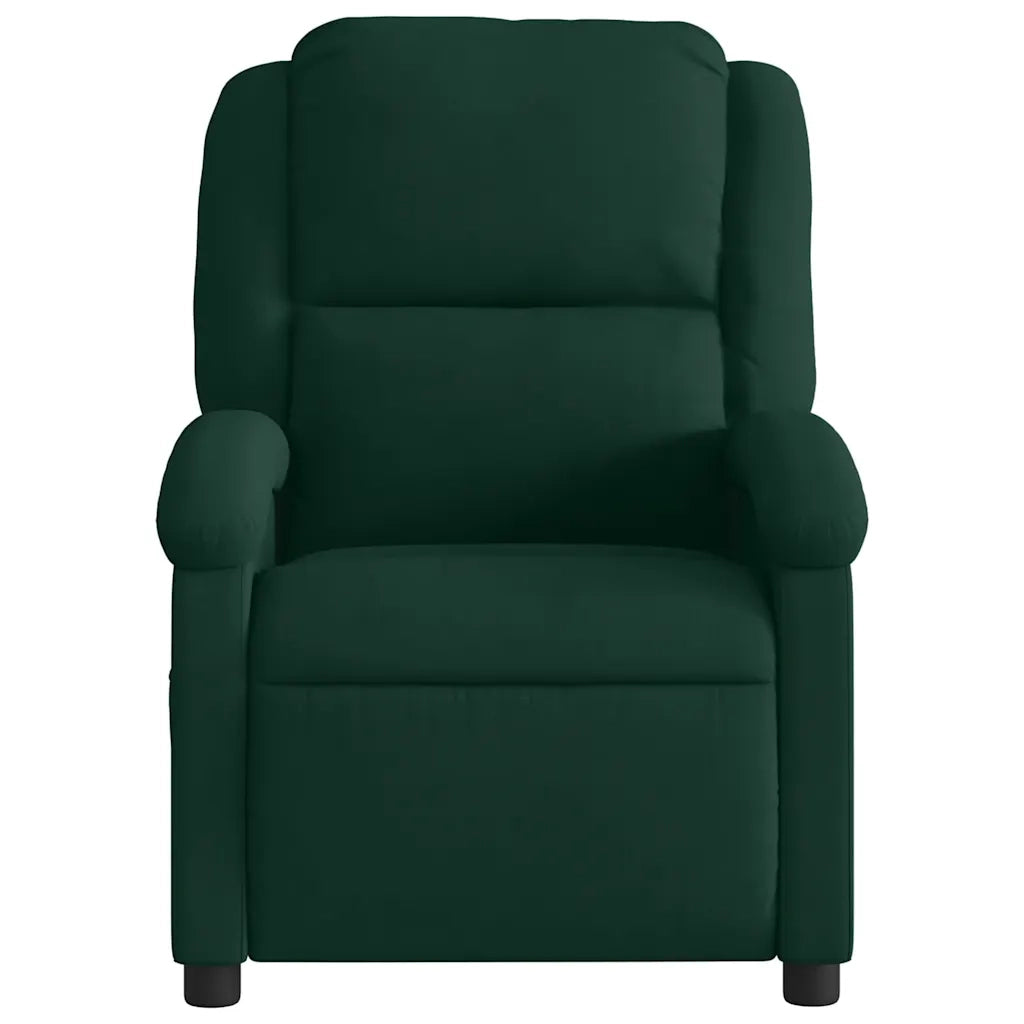 Poltrona Reclinabile Verde Scuro in Velluto 371799