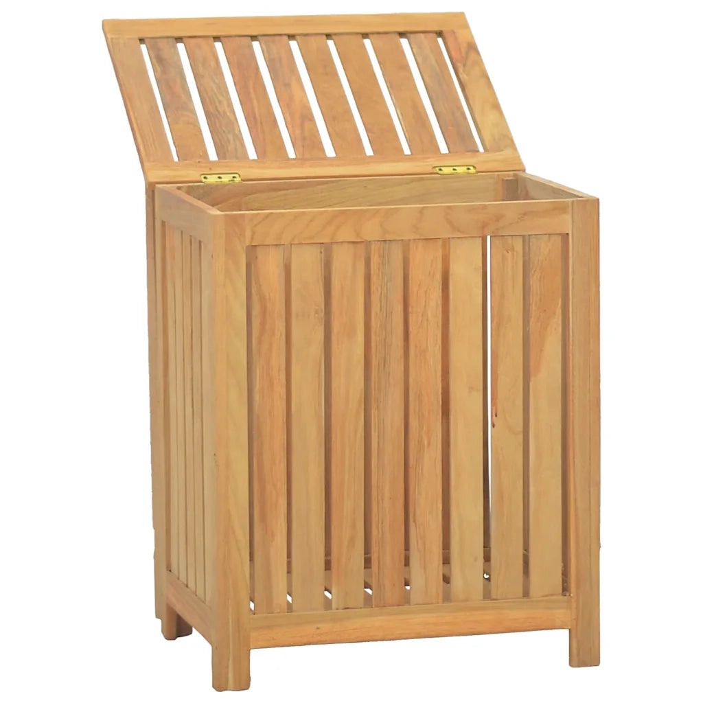Cesto del Bucato 50x35x60 cm in Legno Massello di Teak 340759