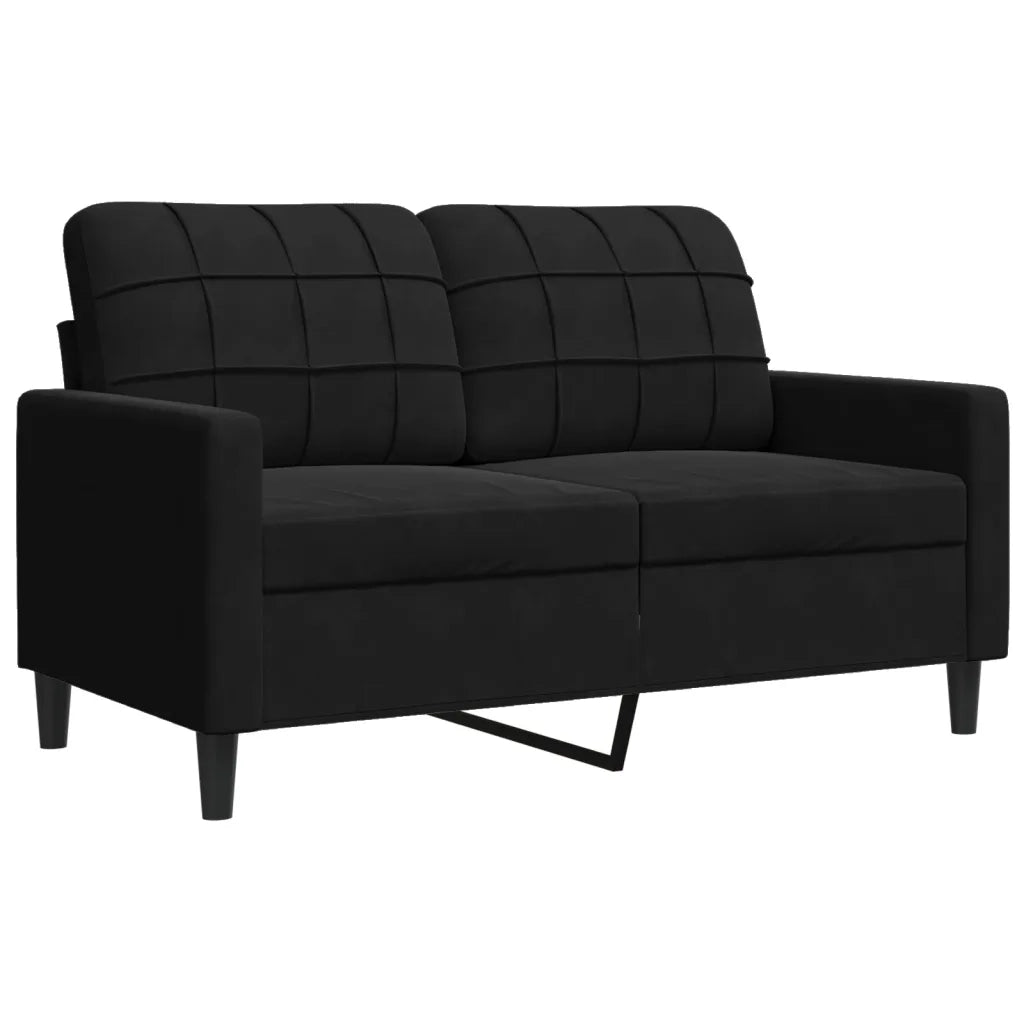 Set di Divani 3 pz con Cuscini Nero in Velluto 3278406