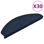 Tappetini per scale autoadesivi 30 pz 65x21x4 cm blu navy 3365665