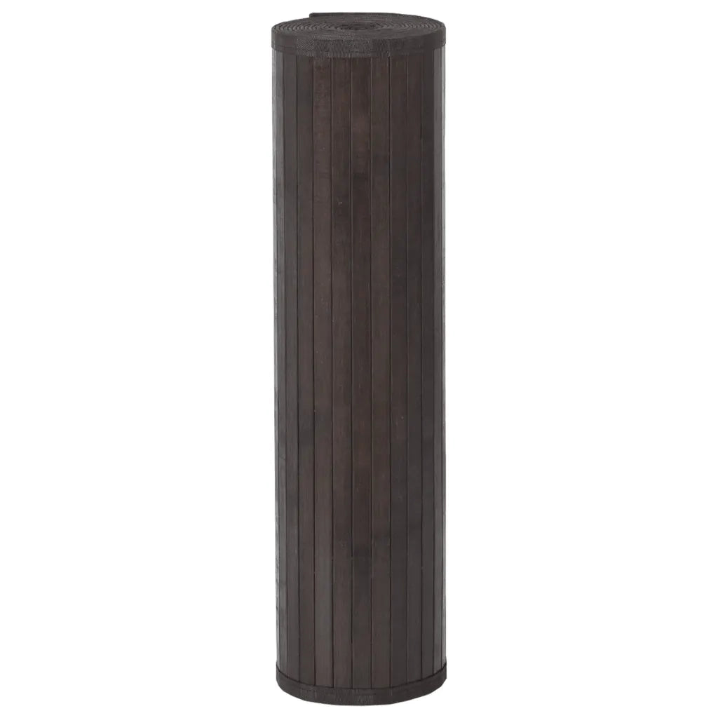 Tappeto Rettangolare Marrone Scuro 80x400 cm in Bambù 376923