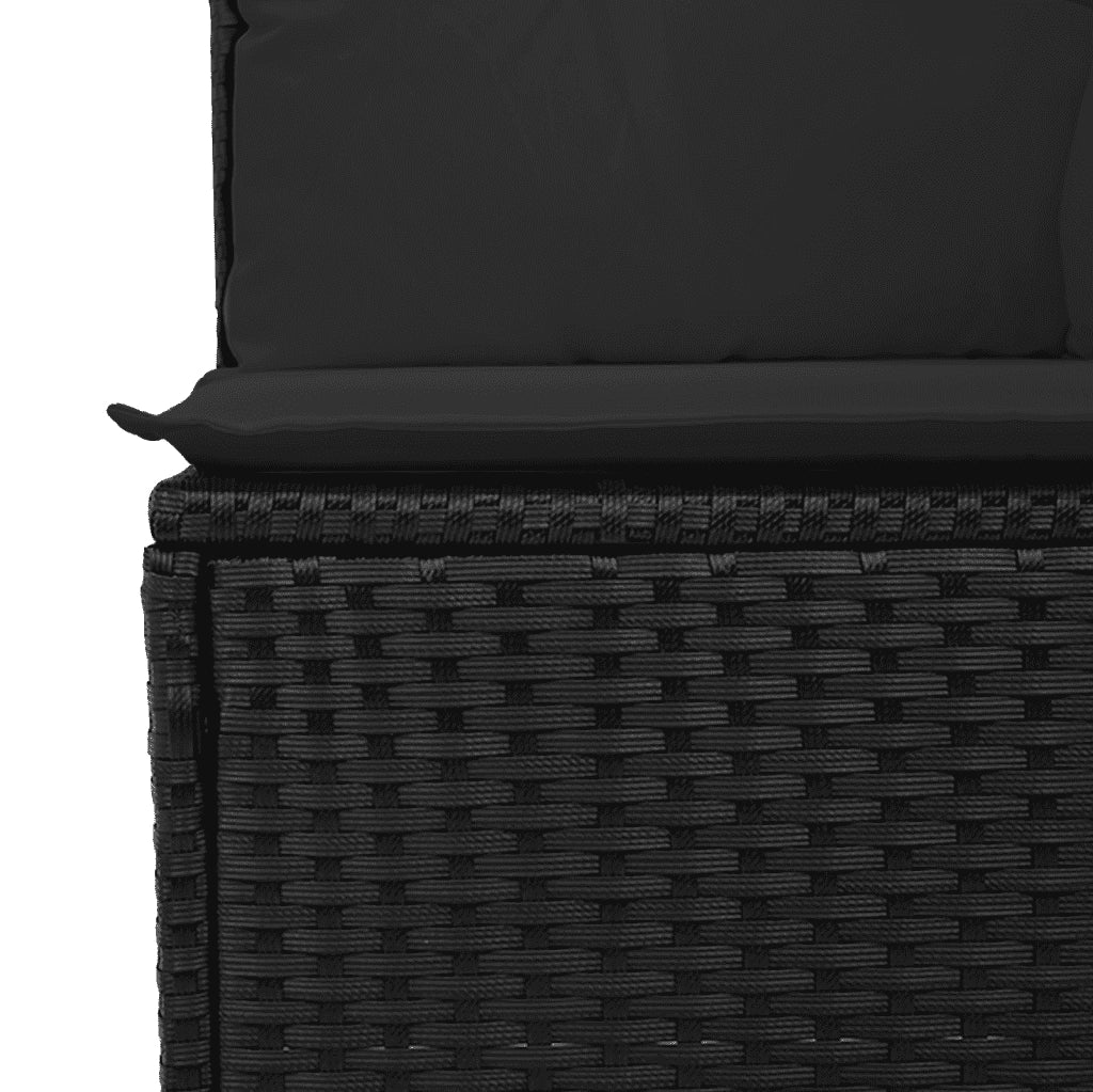 Set Divani da Giardino con Cuscini 7pz Nero Polyrattan 3218985