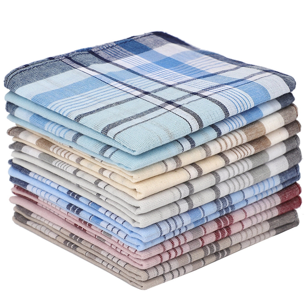 Set di 12 fazzoletti in cotone 40 x 40 cm assortiti