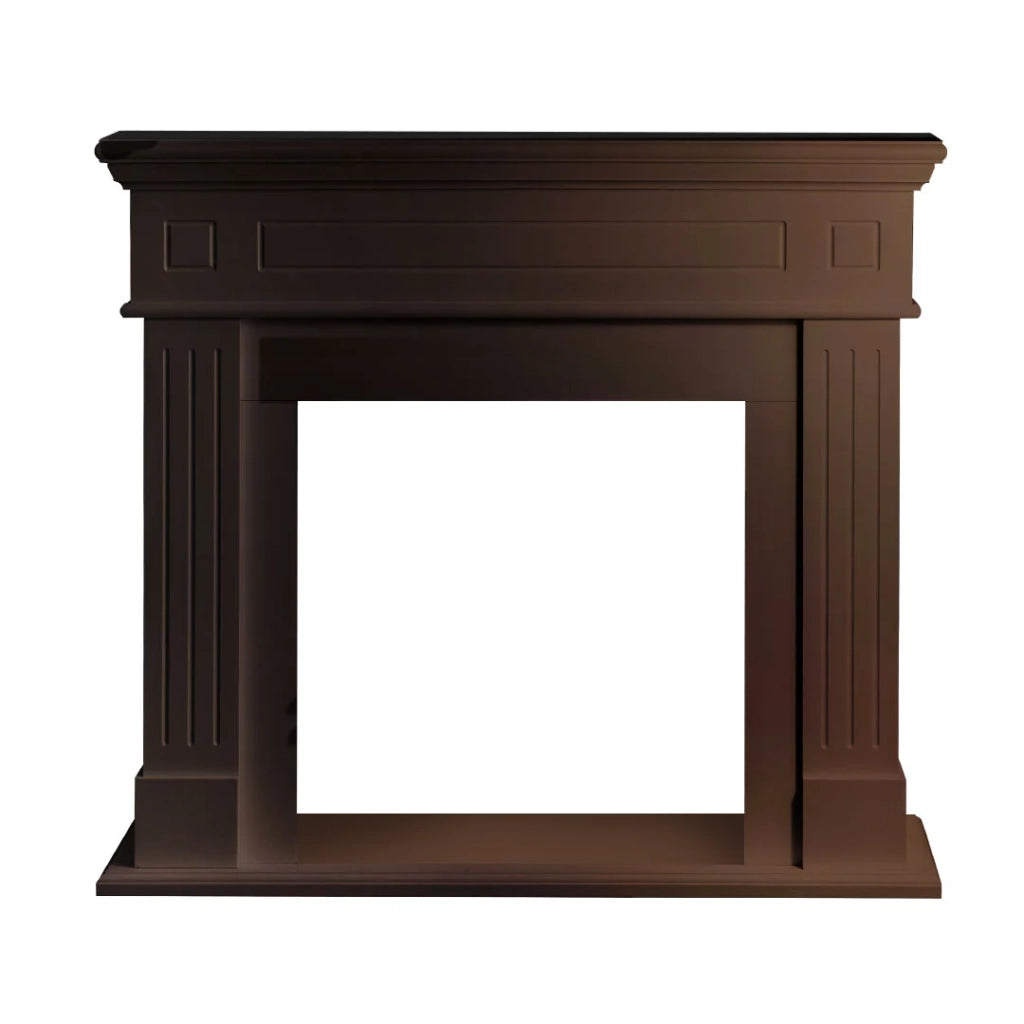 Cambridge - Cornice per Camino 110x100x36 cm Rivestimento Decorativo in Legno MDF Noce
