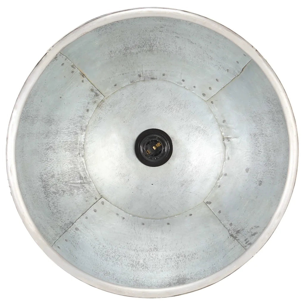 Lampada a Sospensione Industriale 25 W Argento Rotonda 40cm E27 320529