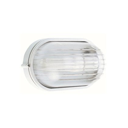 Lampada Plafoniera Ovale Piccola Colore Bianco per Esterno Linea Industriale Sovil
