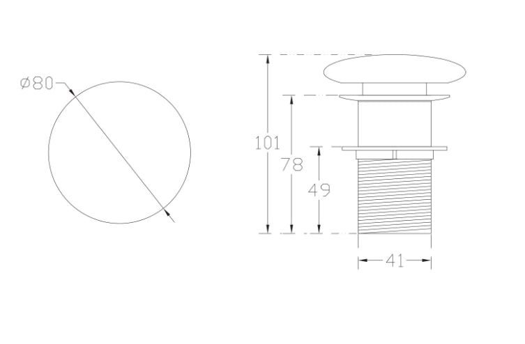 PILETTA CLICK-CLACK INFINITY SENZA TROPPOPIENO- Tortora opaco- NYMO- pezzi 1