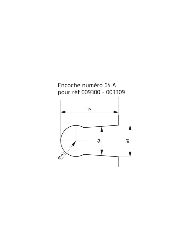 Cassa serratura centrale reversibile per cilindro con quadro maniglia – THIRARD