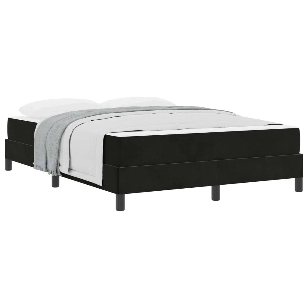 Letto a molle con materasso Nero 160 x 210 cm Tessuto 3398751