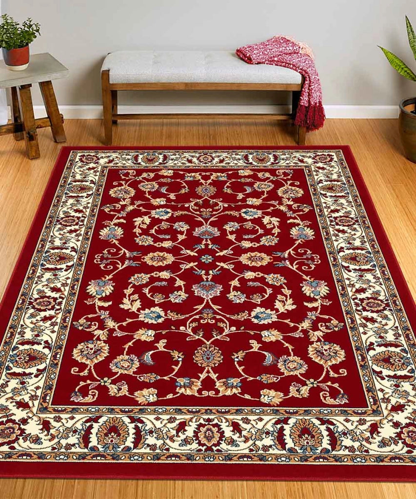 Tappeto passatoia ROYAL SHIRAZ 2079 ROSSO cm.100x200 arredo casa disegno moderno geometrico arredo casa