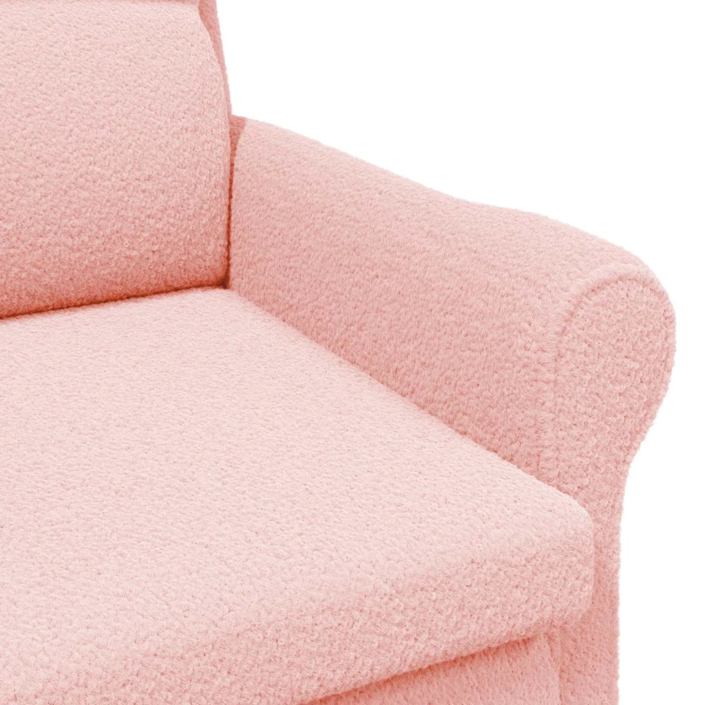 poltrona Rosa 76 x 94 x 102 cm Tessuto Sherpa morbido
