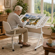 Puzzle 1500 Pezzi con Tavola in Metallo e 4 Vassoi Bianchi, per Adulti