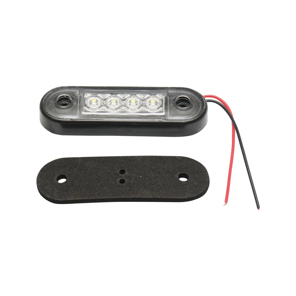 Lampada laterale con LED bianca, 12V/24V, FR0170, Breckner Germany.
