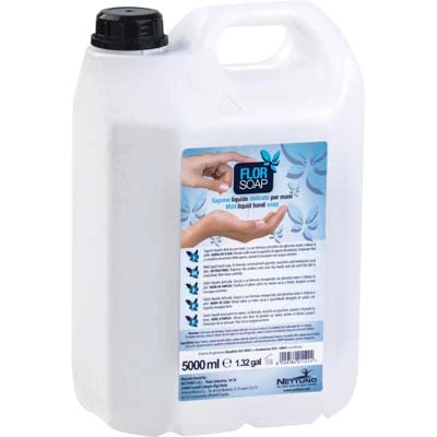 SAPONE LIQUIDO LAVAMANI FLOR SOAP NETTUNO - LT 5- 4 pezzi