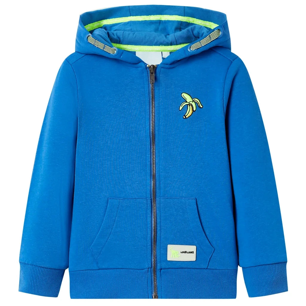 Felpa con Cappuccio e Cerniera per Bambini Blu 92 11694
