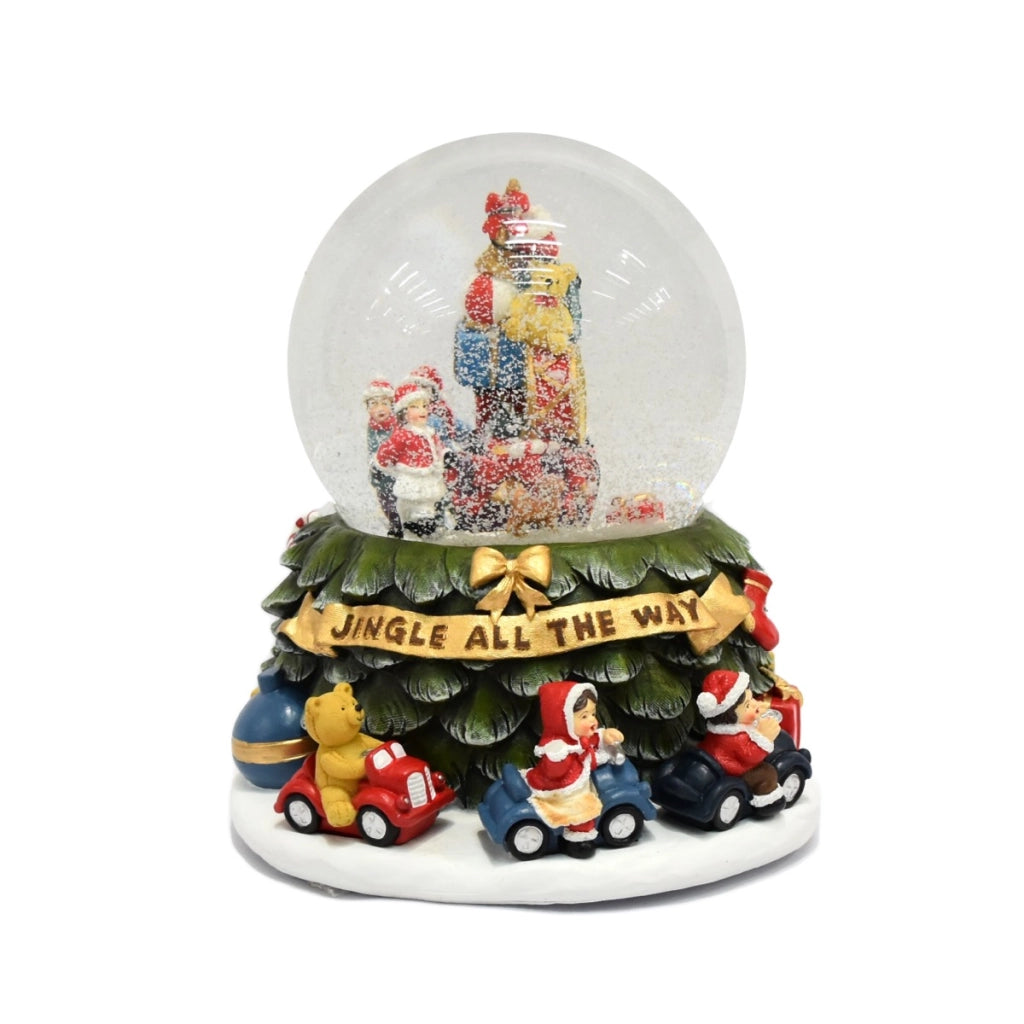 MA MAISON PALLA DI NEVE IN VETRO CON MUSICA E MOVIMENTO BAMBINI SFERA NATALIZIA INNEVATA 20.5X20X22.5 CM