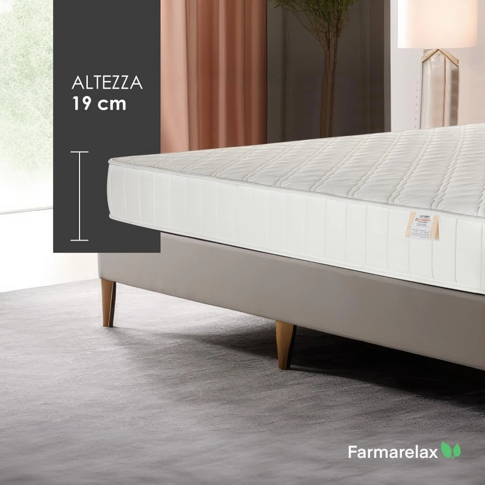 Materasso in Eliocell firm 80x160 h19 cm ortopedico e anatomico spedito sottovuoto Farmarelax