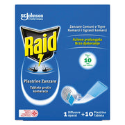 Antizanzare Elettrico a Piastrine con 10 Ricariche Raid Base