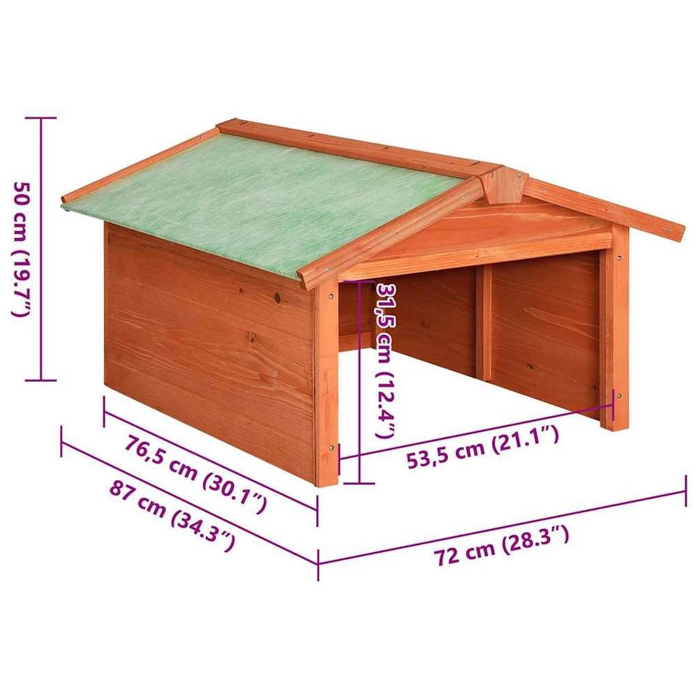 Robot Lawnmower Garage 72x87x50 Cm Solid Fir Wood