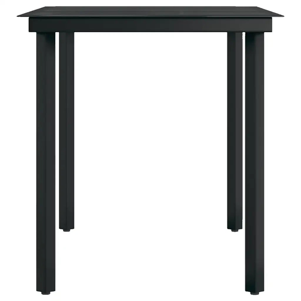Set Mobili da Pranzo per Giardino 5 pz Grigio e Nero 3099391