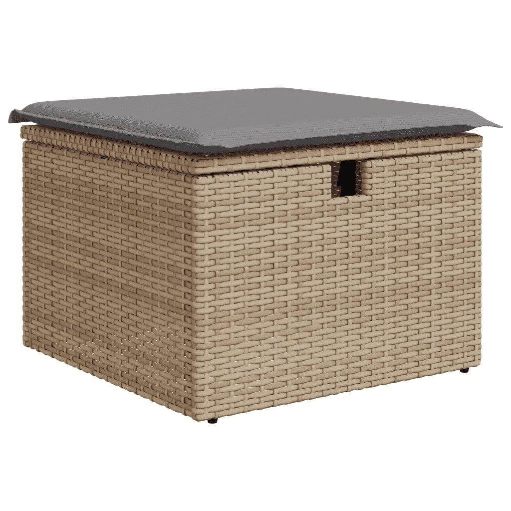 Set Divano da Giardino 6 pz con Cuscini Beige Misto Polyrattan 3264405