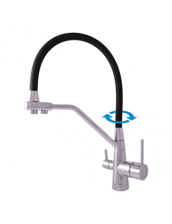 Miscelatore lavello SEINA con separatore acqua potabile H.44 cm