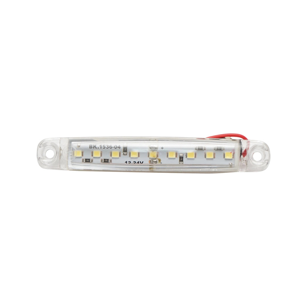 Lampada laterale con LED bianca, 12V/24V, FR0176, Breckner Germany.