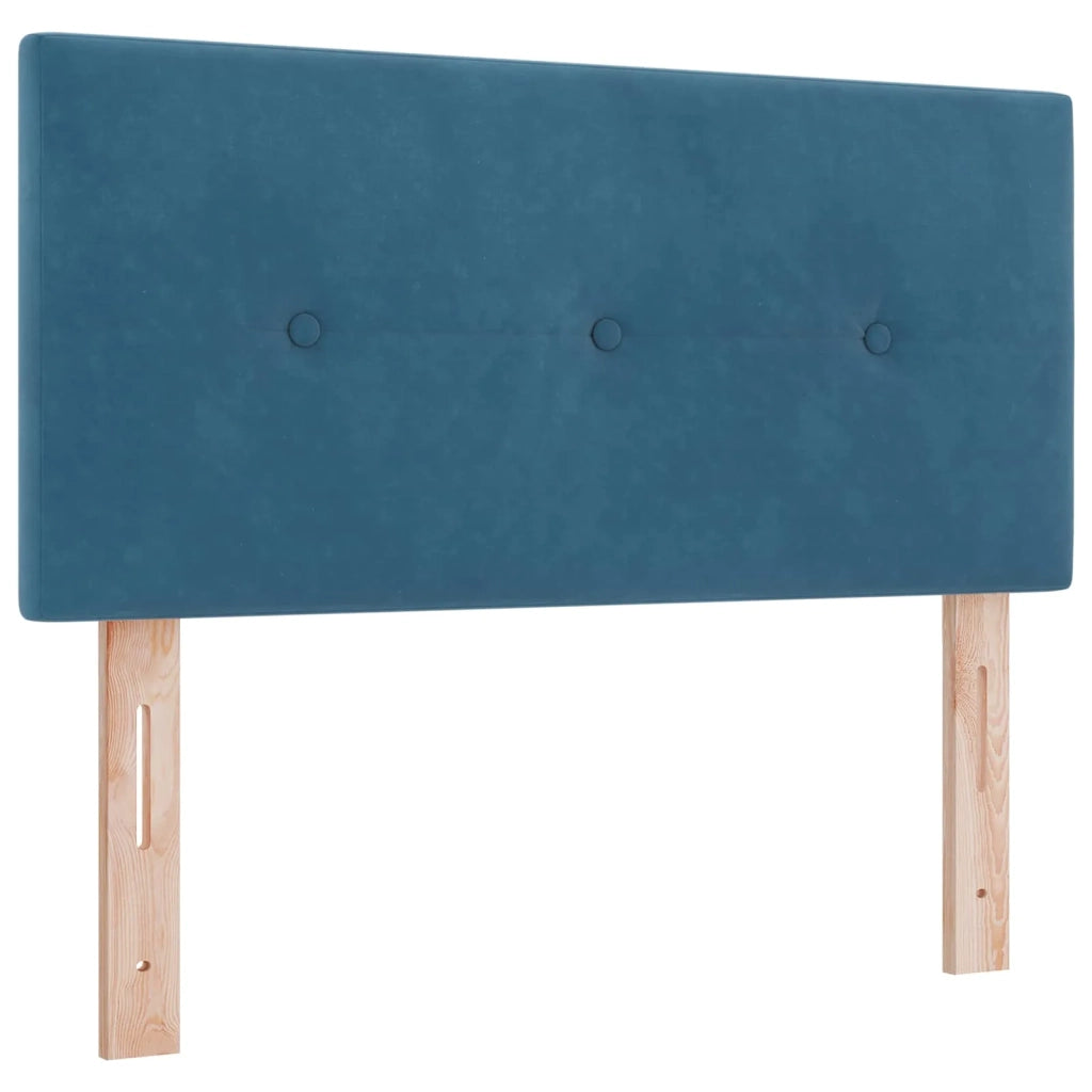 Letto box spring con materasso Blu 120 x 190 cm Velluto 3453105