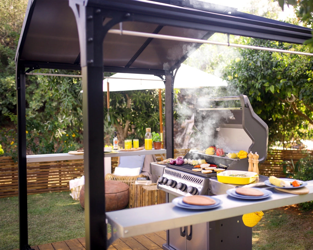 Canopia Austin Gazebo per Barbecue in Alluminio 1.8X2.4 m