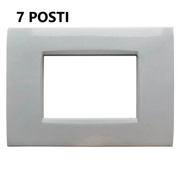 Placca Metallo 506 6M Posti Bianca compatibile Living Light Air