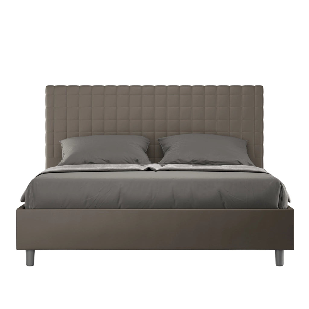 Letto Matrimoniale Large 180x190 cm con Rete Sunny Cappuccino