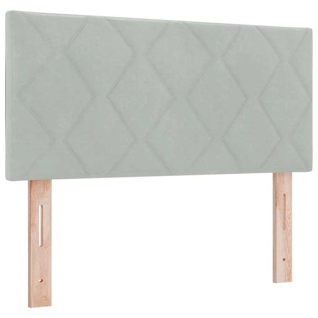 Testiera | Testata Grigio chiaro 90 cm Velluto