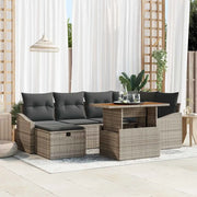 Set Divano da Giardino 7 pcs Grigio polyrattan 3361356
