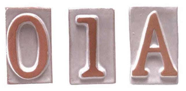 BL NUMERO CIVICO 0 IN TERRACOTTA 5X9 CM- 6,0 blister