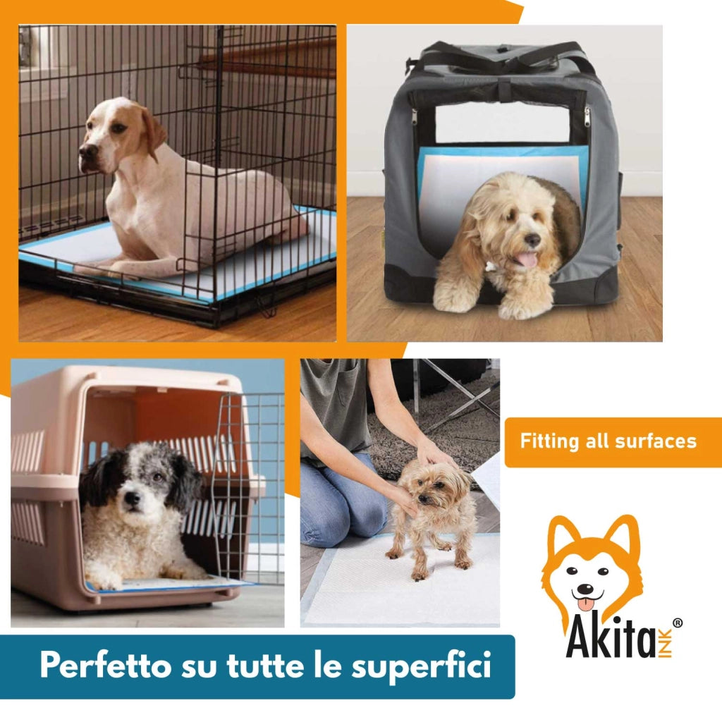 Akitaink Tappetini igienici per cani 60x60 Traverse Assorbenti