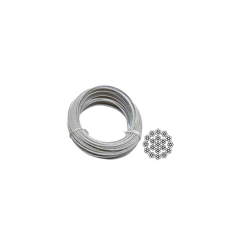 FUNE ZINCATA ANTIGIRO Ø 4 mm - rotolo 25 mt