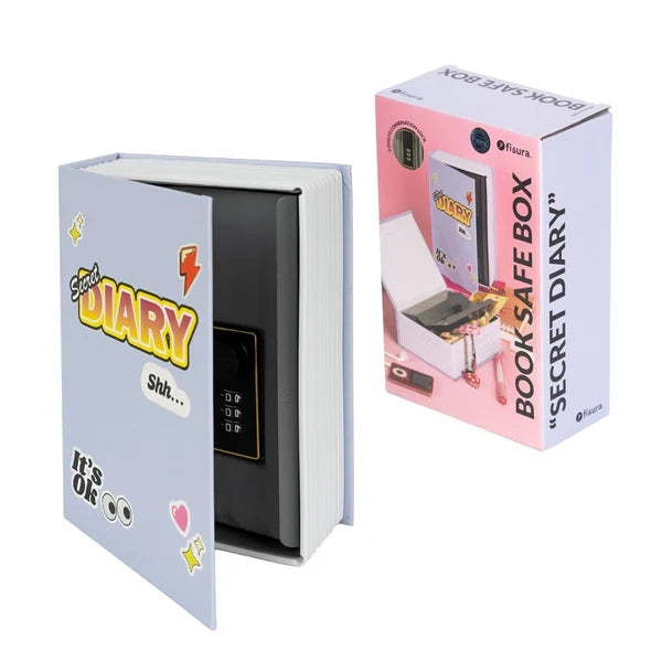 Cassaforte a forma di libro con scritta "Secret diary"