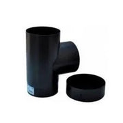 Serie arredo 20 10 nero racc.a t con tappo d.200