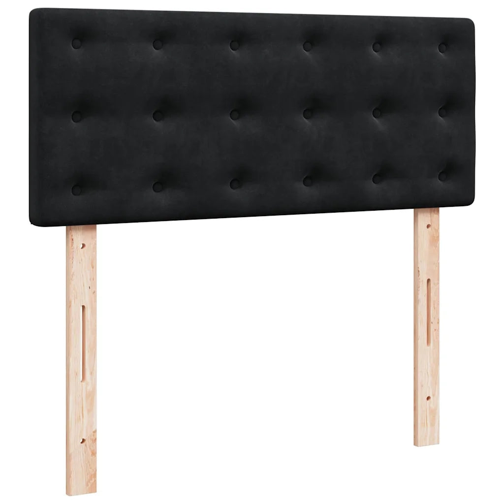 Pouf Letto con Materasso e LED Nero 120x190cm in Velluto 3312754