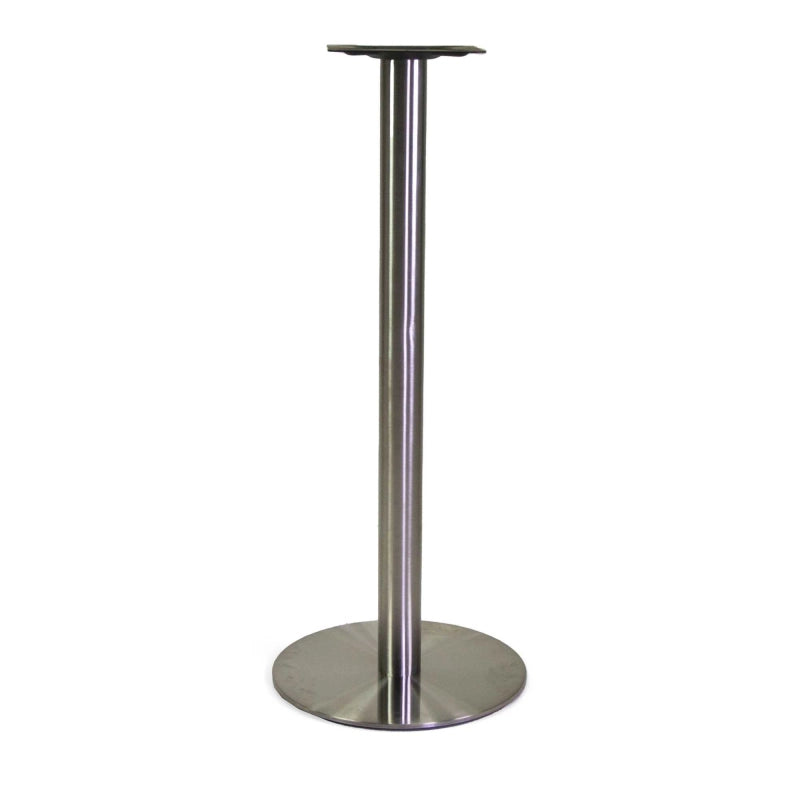 Base tavolo bar acciaio Gordon color inox tondo cm 45x45h108