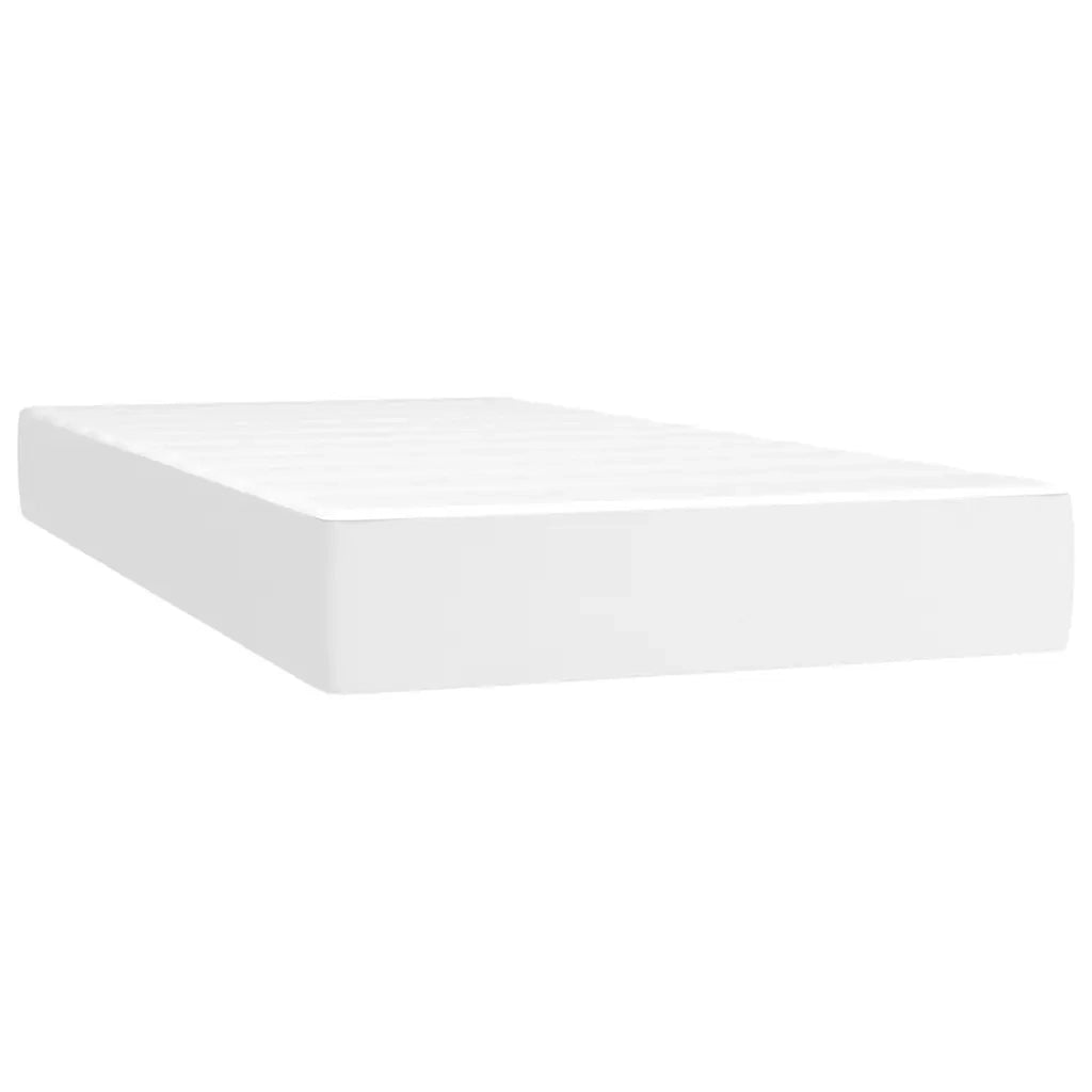 Giroletto Molle con Materasso e LED Bianco 90x200 cm Similpelle 3139242