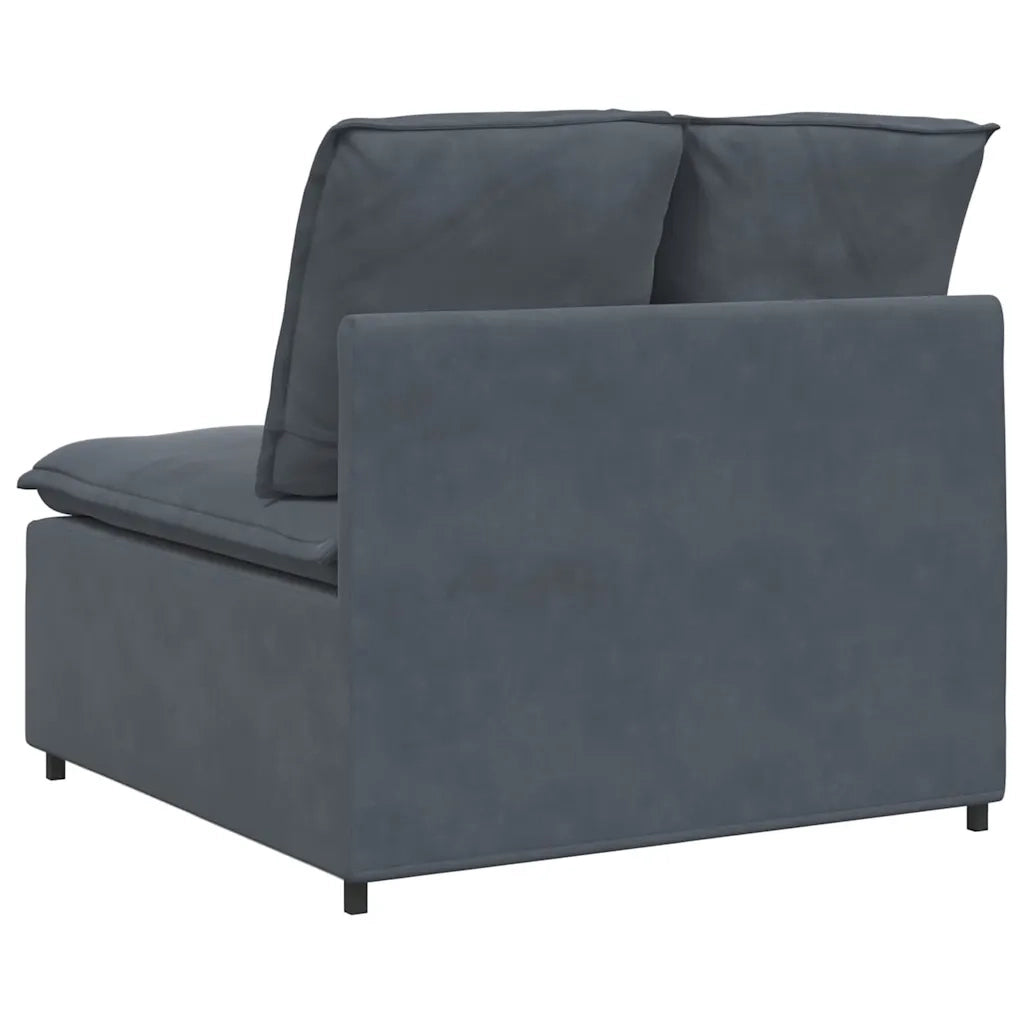 Modulo Centrale Divano Modulare con Cuscini Grigio Scuro 100 cm 4104430