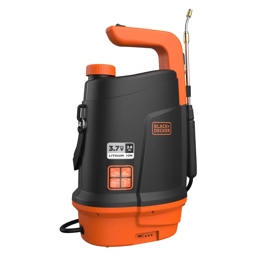 Pompa Irroratrice a Batteria 3,7 Vdc Black Decker Bxspbs05e 2,6 Ah in Acciaio Inox 5 Lt