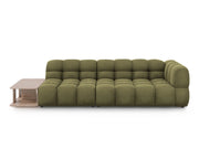 Cosmopolitan Design - Divano modulare sinistro "Sky" 4 posti in velluto verde chiaro 
